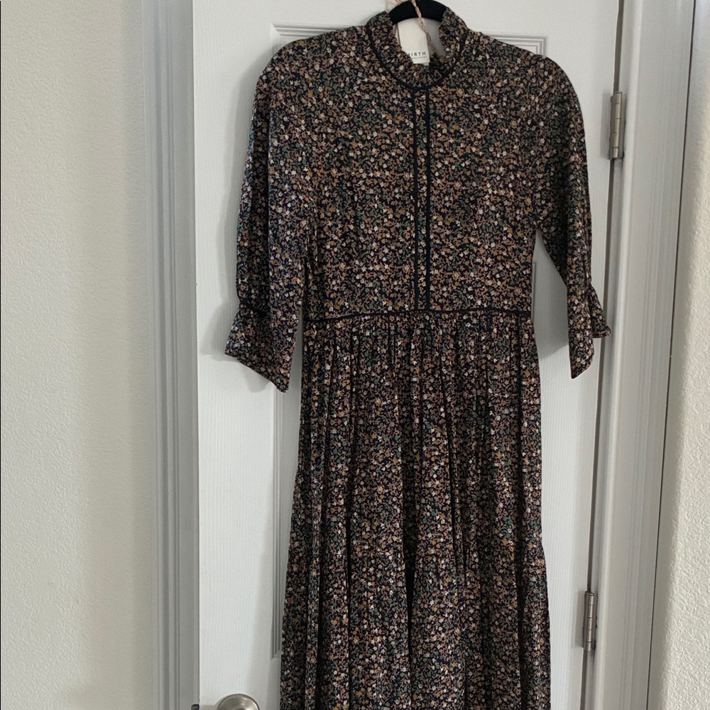 Chic Long Sleeve Floral Dress